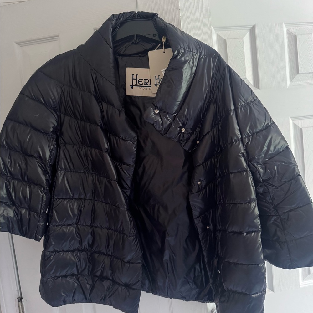 Herno Black Short Quilted Puffer Jacket